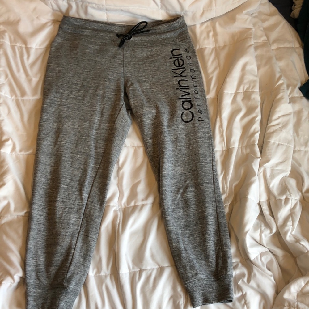 Gray Calvin Klein sweatpants